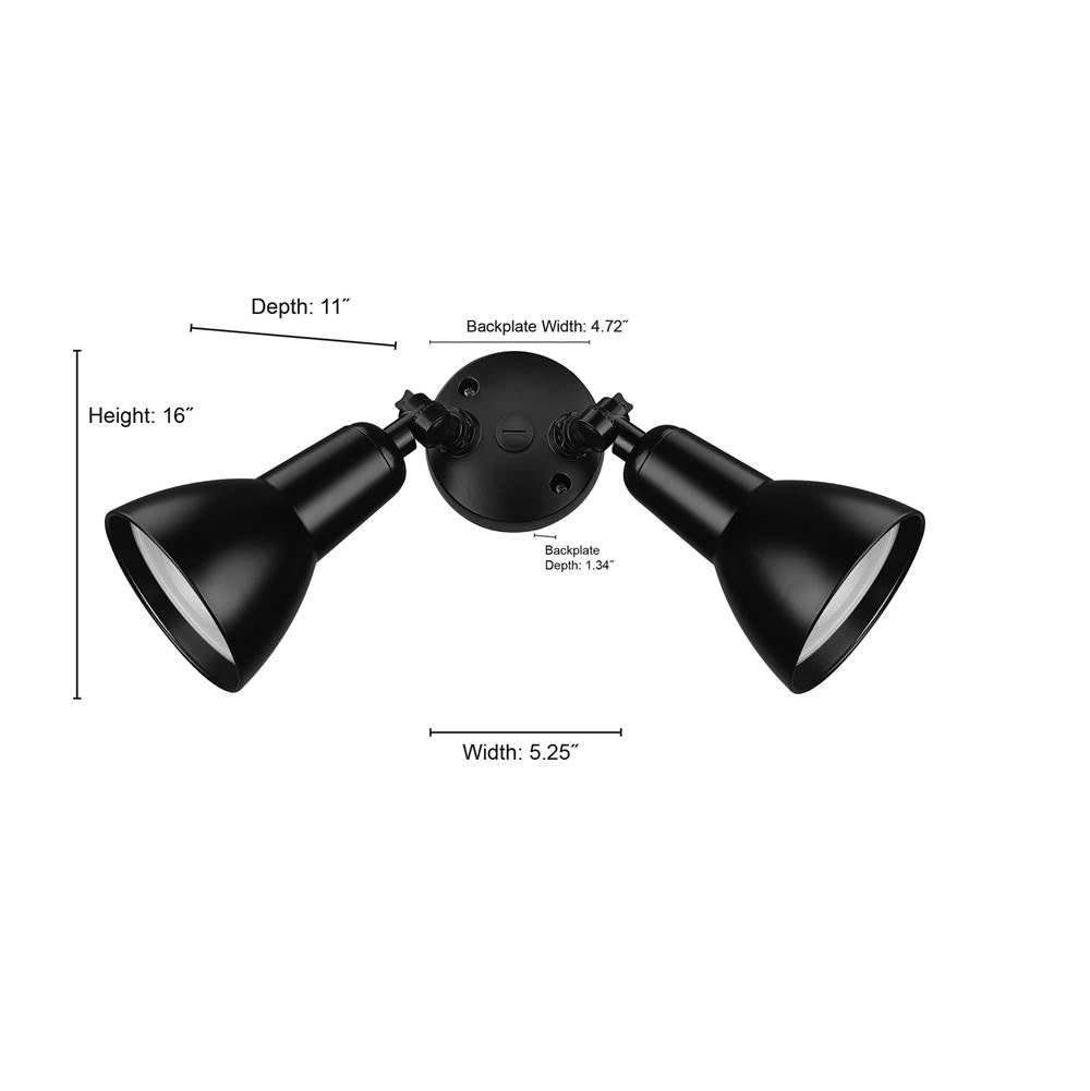 Millennium Lighting 17002-PBZ Powder Coated Bronze Security Flood Lights Image 4