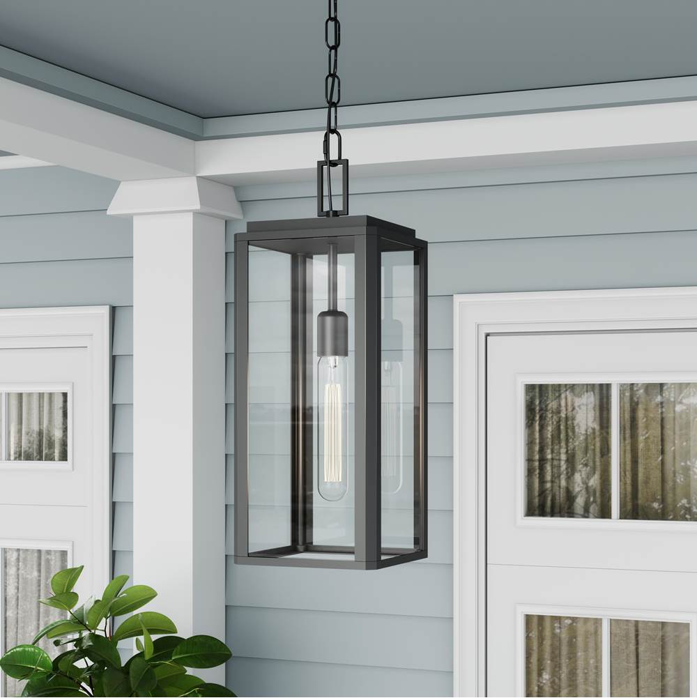 Millennium Lighting 902301-PBK Powder Coated Black Alpharetta 7.5'' 1-light Outdoor Hanging Lantern - Powder Coated Black Image 3
