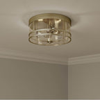Millennium Lighting 91013-MG Modern Gold Lunden  13'' Wide 3-light Flush Mount Image 3