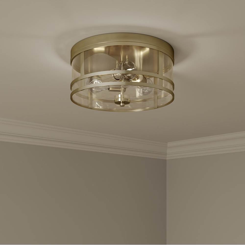 Millennium Lighting 91013-MG Modern Gold Lunden  13'' Wide 3-light Flush Mount Image 3