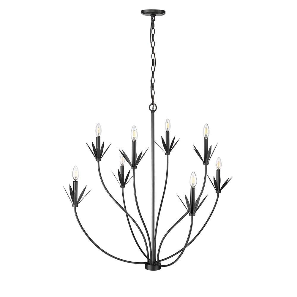 Millennium Lighting 12708-MB Matte Black Chandelier Ceiling Light Image 4