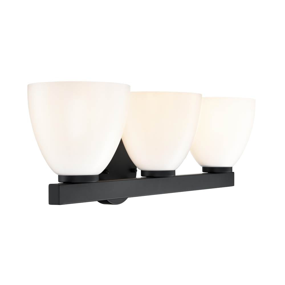 Millennium Lighting 49003-MB Matte Black Apria 24'' Wide 3-light Vanity - Matte Black Image 7