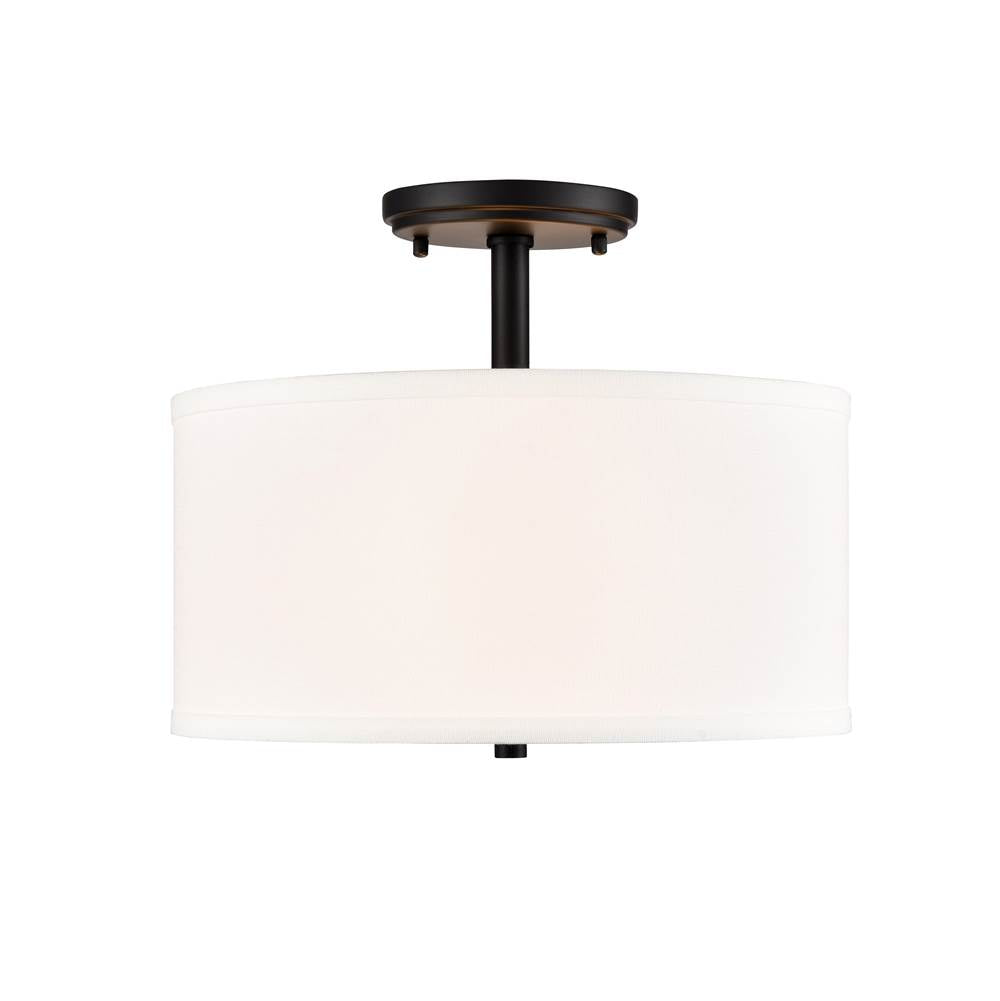 Millennium Lighting Guyten 13'' Wide 2-light Semi Flush - Brushed Nickel