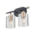 Millennium Lighting 9412-MB/MG Matte Black Modern Gold Vanity Image 2