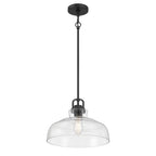 Millennium Lighting 98101-MB Matte Black Clarien  14'' Wide 1-light Pendant Image 1