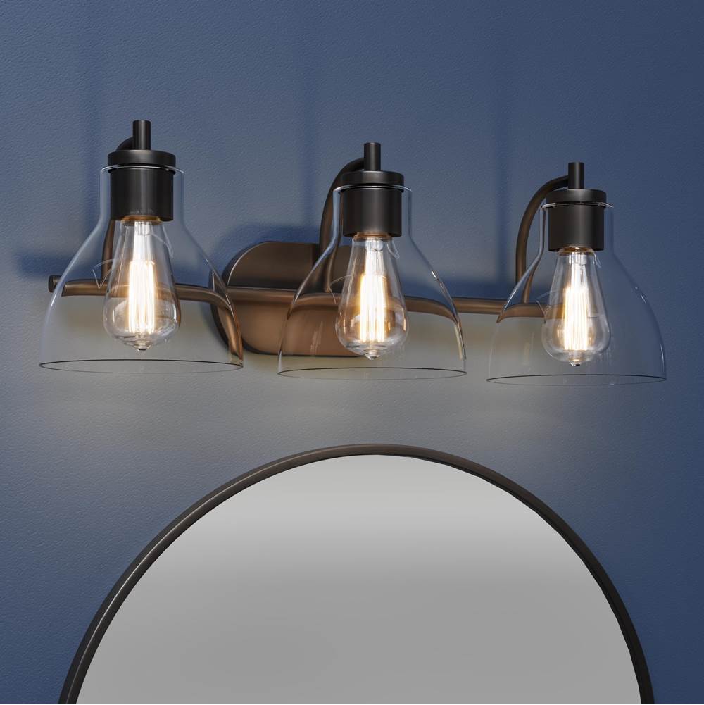 Millennium Lighting 6203-MB Matte Black Knightsdale 25.25'' 3-light Vanity - Matte Black Image 4