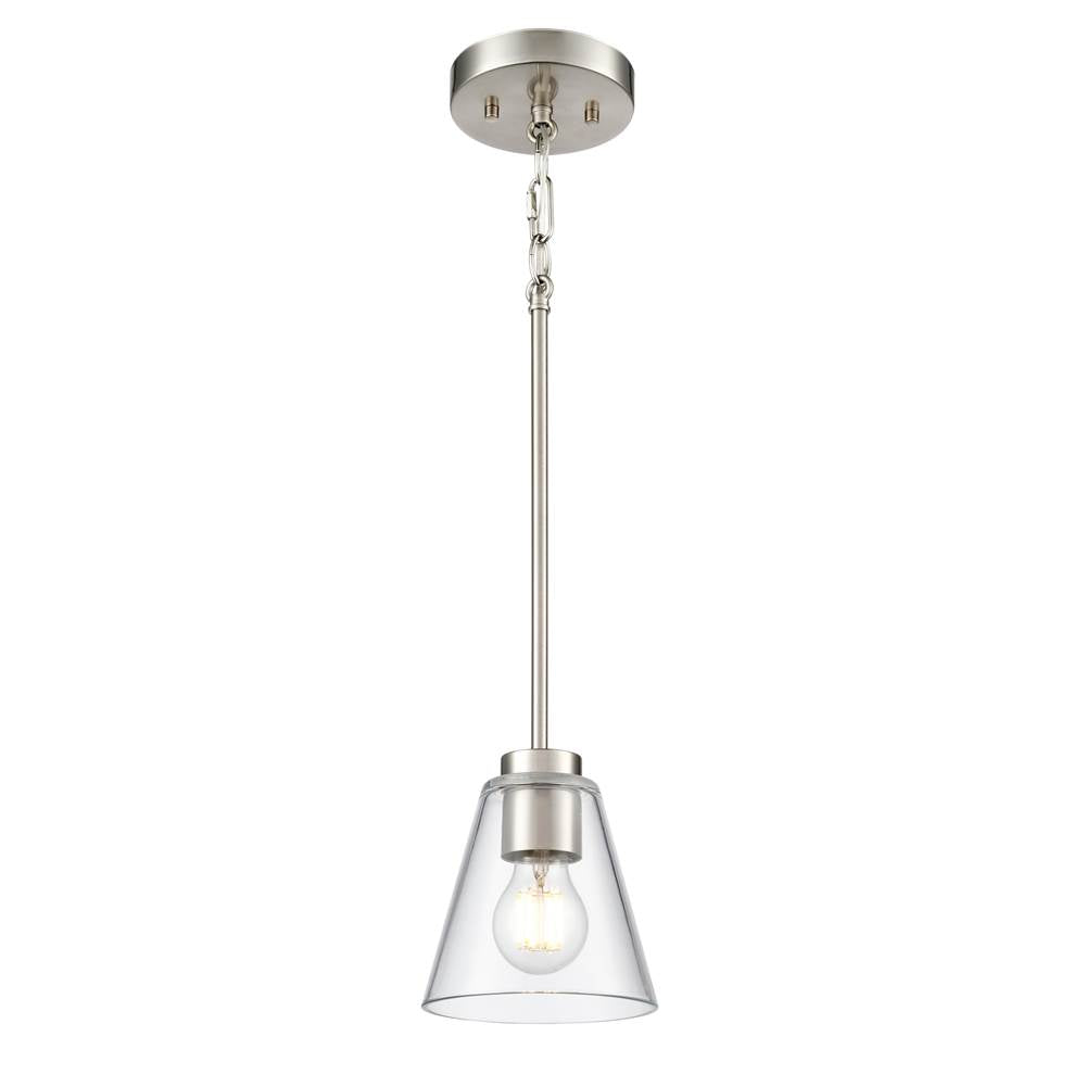 Millennium Lighting 64101-BN Brushed Nickel Strayhan 5.75'' 1-light Mini Pendant - Brushed Nickel Image 1