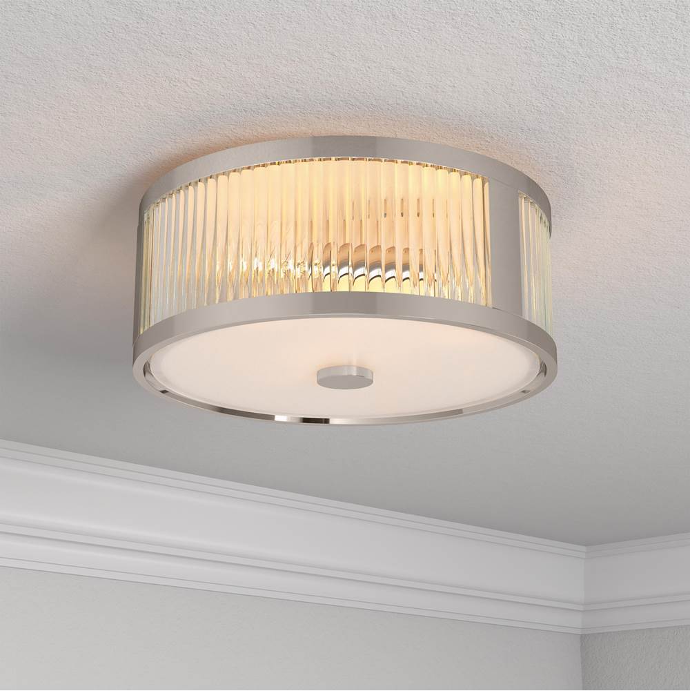 Millennium Lighting 23203-PN Polished Nickel Ardezia 11.75'' Wide 3-light Flush Mount Image 3