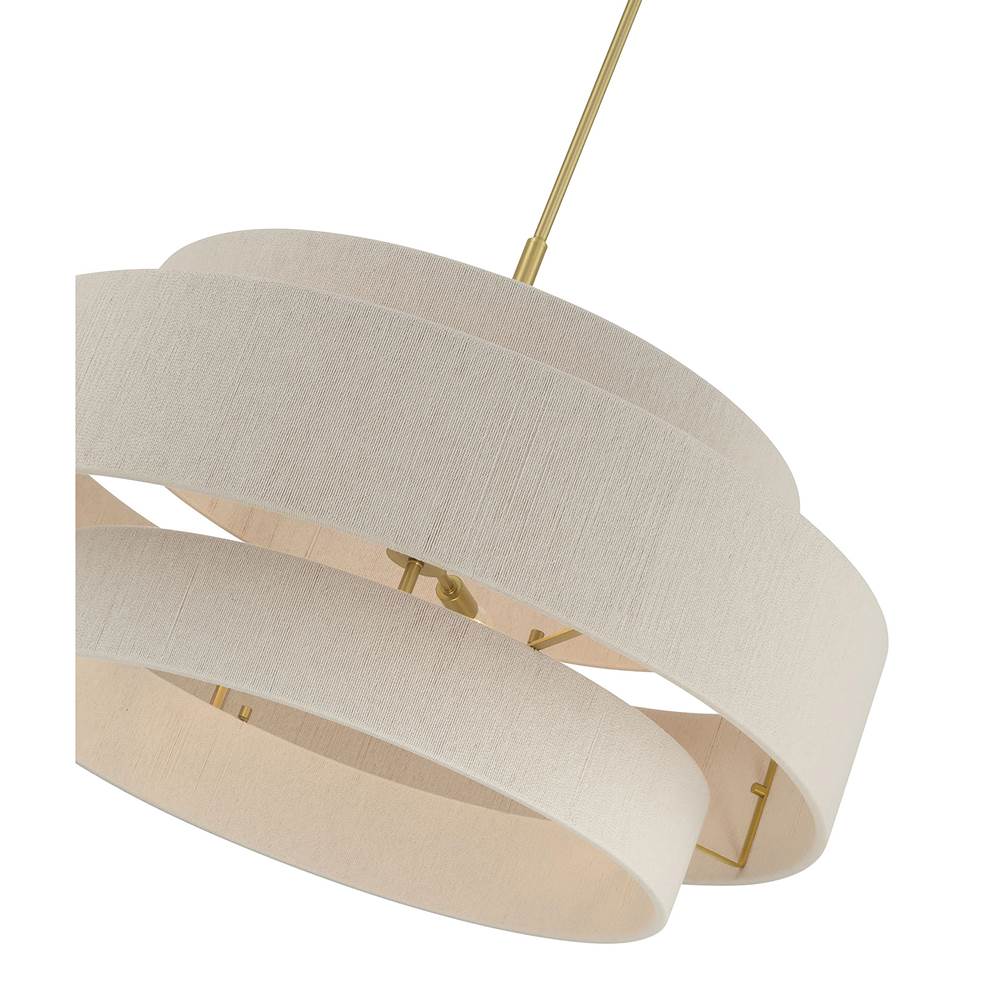 Millennium Lighting 208106-VB Vintage Brass Helbert 30'' Wide 6-light Pendant Image 5