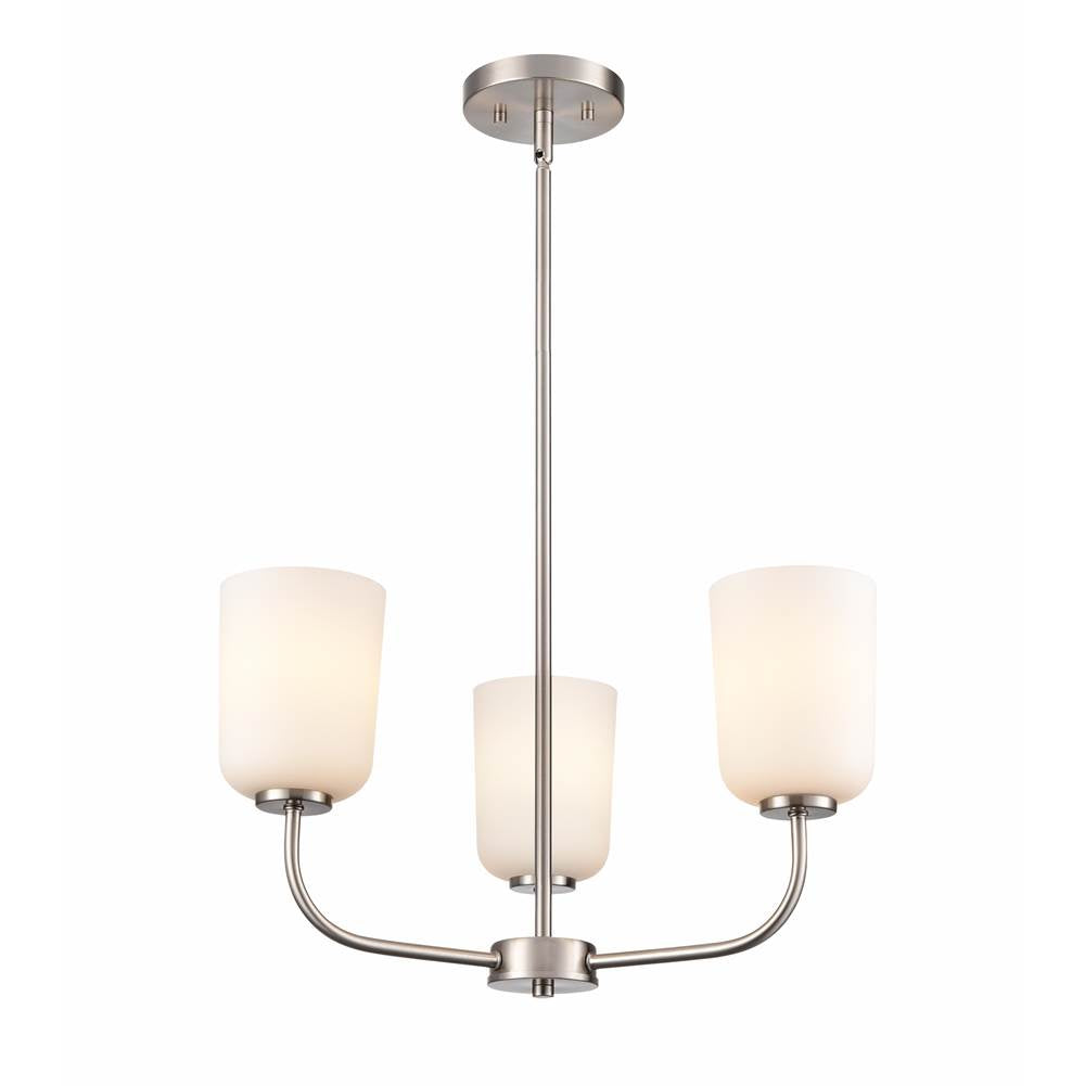 Millennium Lighting 214003-BN Brushed Nickel Laphia 21'' Wide 3-light Chandelier - Brushed Nickel Image 1
