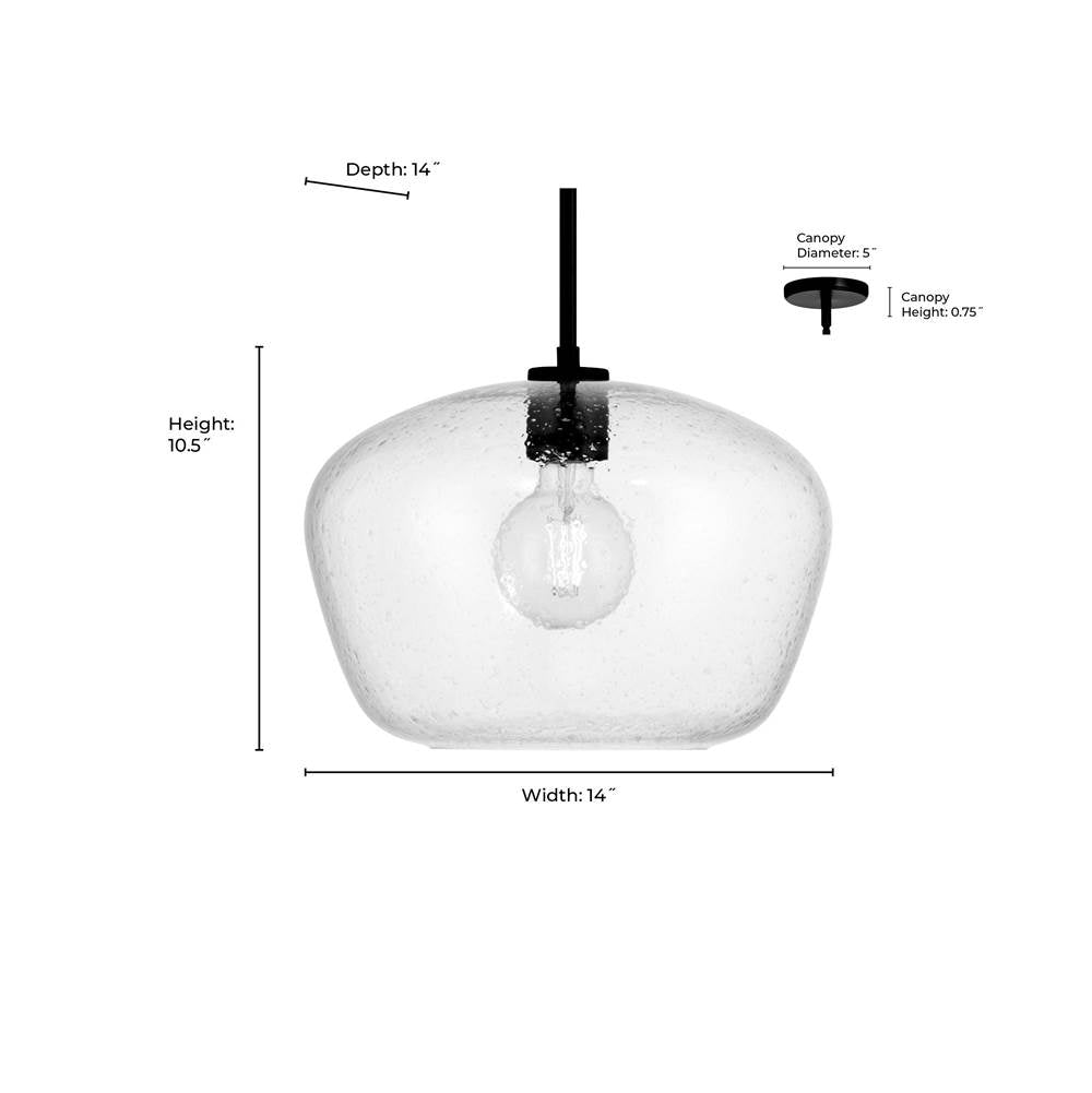 Millennium Lighting 203201-VB Vintage Brass Pomari 14'' Wide 1-light Pendant Image 2