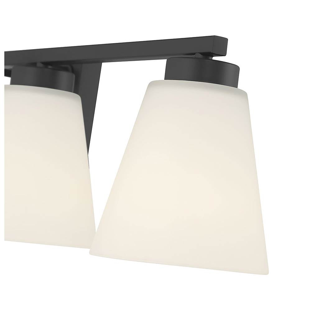 Millennium Lighting 64004WG-MB Matte Black Strayhan 31'' Wide 4-light Vanity Image 5