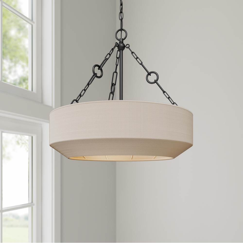 Millennium Lighting 206103-MB Matte Black Tresselle 20'' Wide 3-light Pendant Image 4