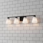 Millennium Lighting 64004WG-MB Matte Black Strayhan 31'' Wide 4-light Vanity Image 4