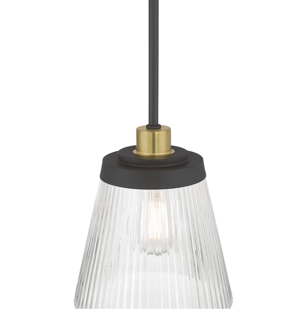 Millennium Lighting 9301-MB/VB Matte Black Lustria  8'' Wide 1-light Mini Pendant Image 6