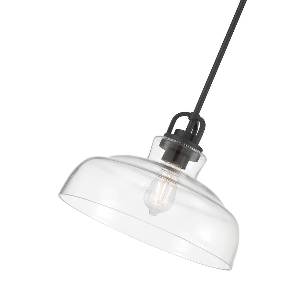 Millennium Lighting 98101-MB Matte Black Clarien  14'' Wide 1-light Pendant Image 5