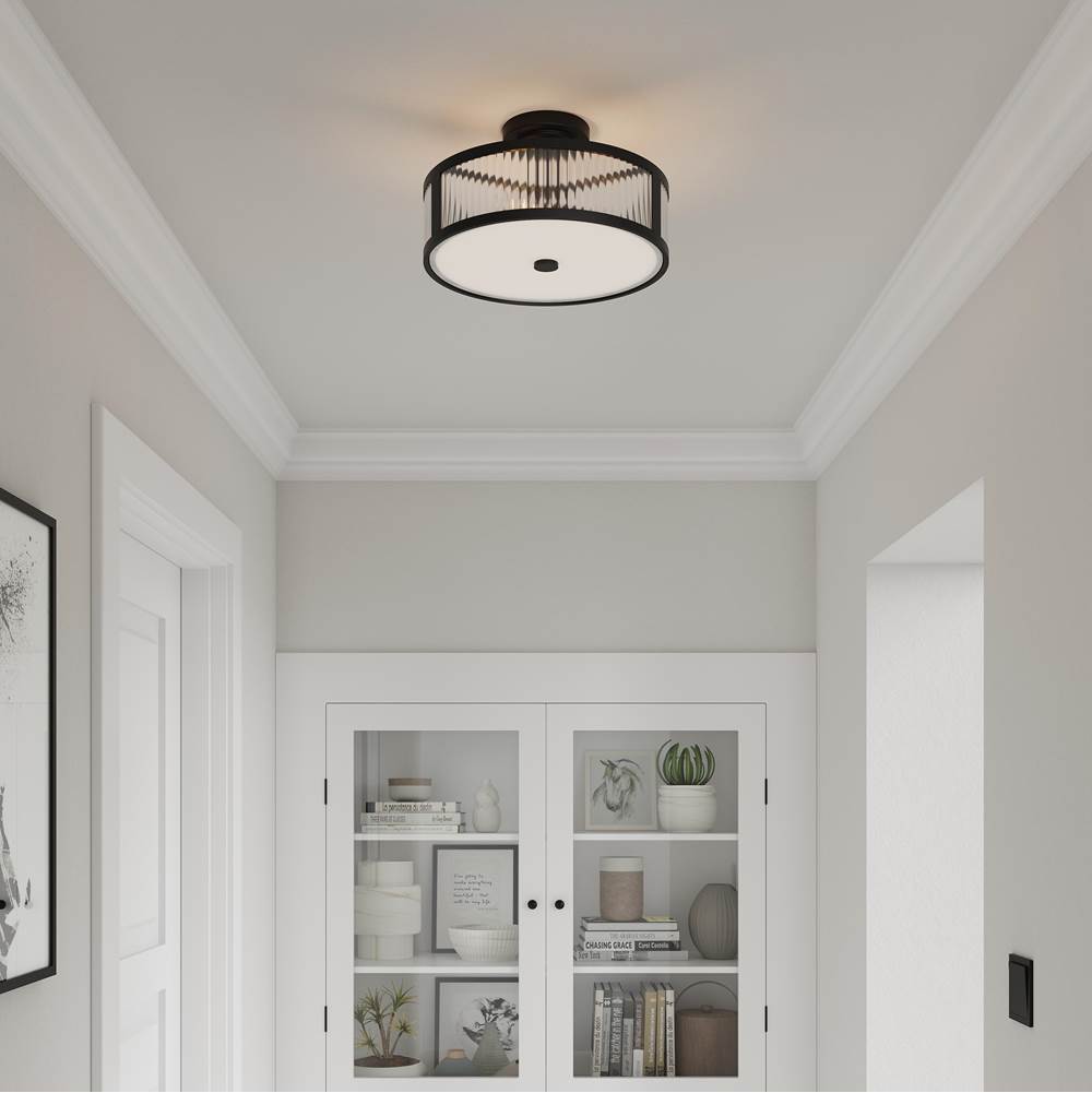 Millennium Lighting 23303-MB Matte Black Ardezia 15.75'' Wide 3-light Semi-flush Mount Image 4