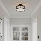 Millennium Lighting 23303-MB Matte Black Ardezia 15.75'' Wide 3-light Semi-flush Mount Image 4