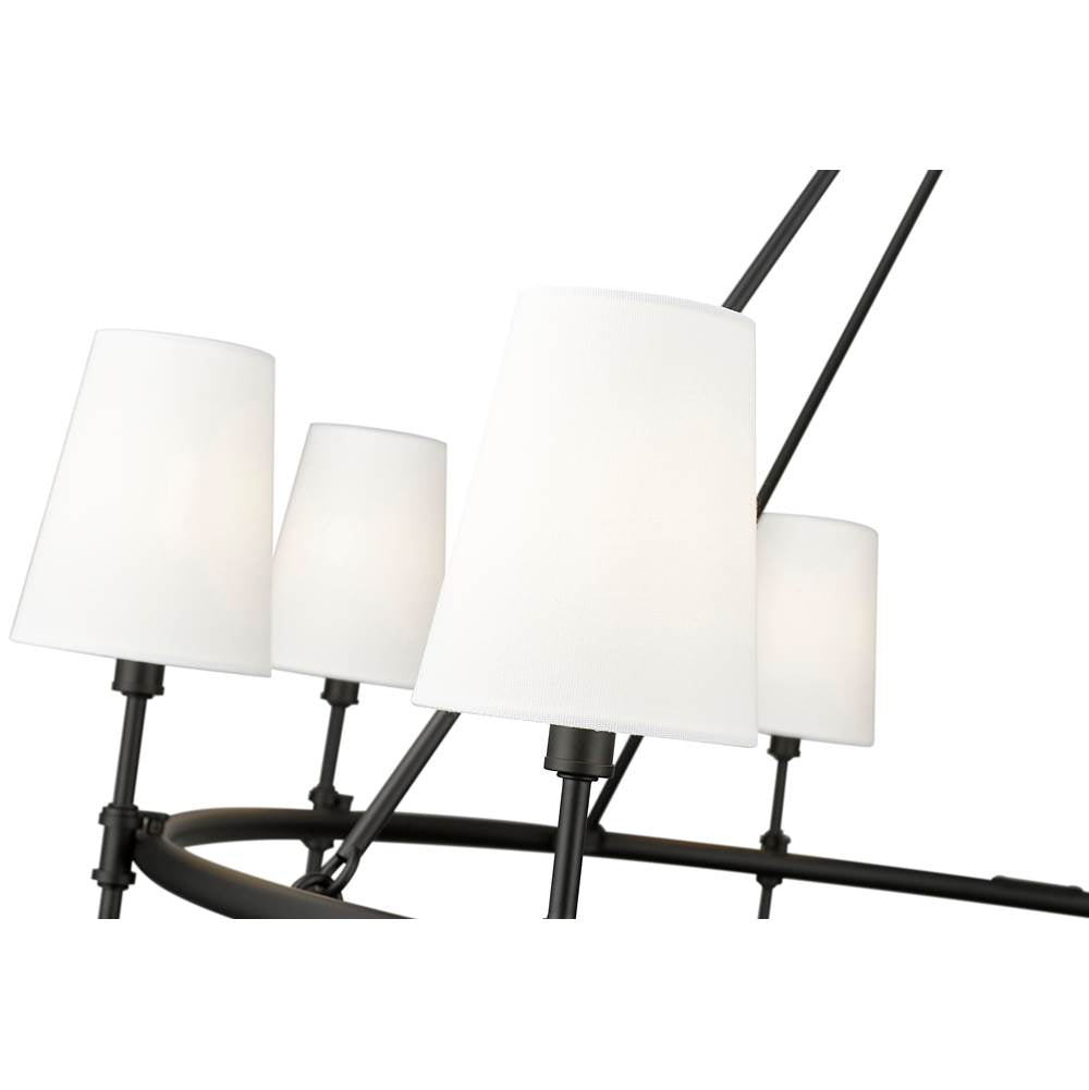 Millennium Lighting 16608-MB Matte Black Adorra 40'' Wide 8-light Chandelier - Matte Black Image 5
