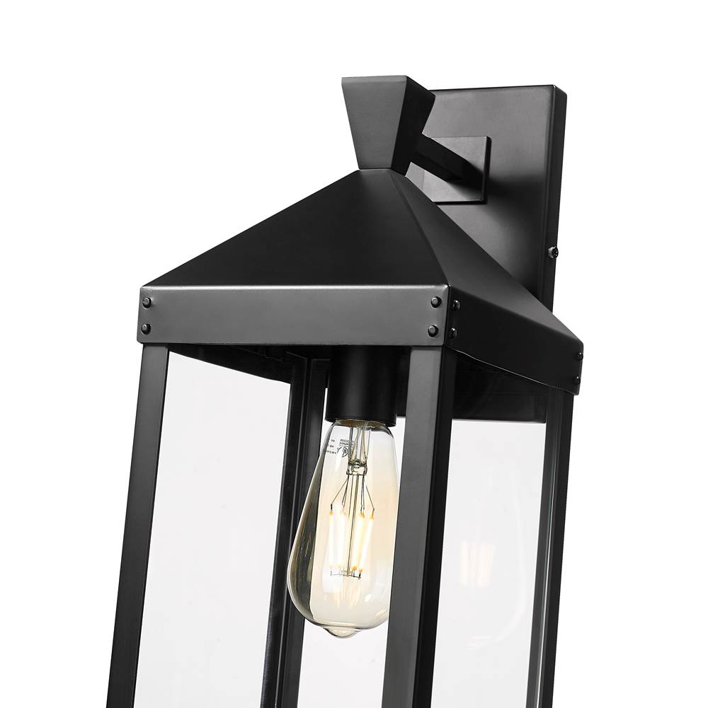 Millennium Lighting 22921-PBK Powder Coated Black Yates 21.75'' High 1-light Outdoor Wall Sconce - Painted Black Image 4