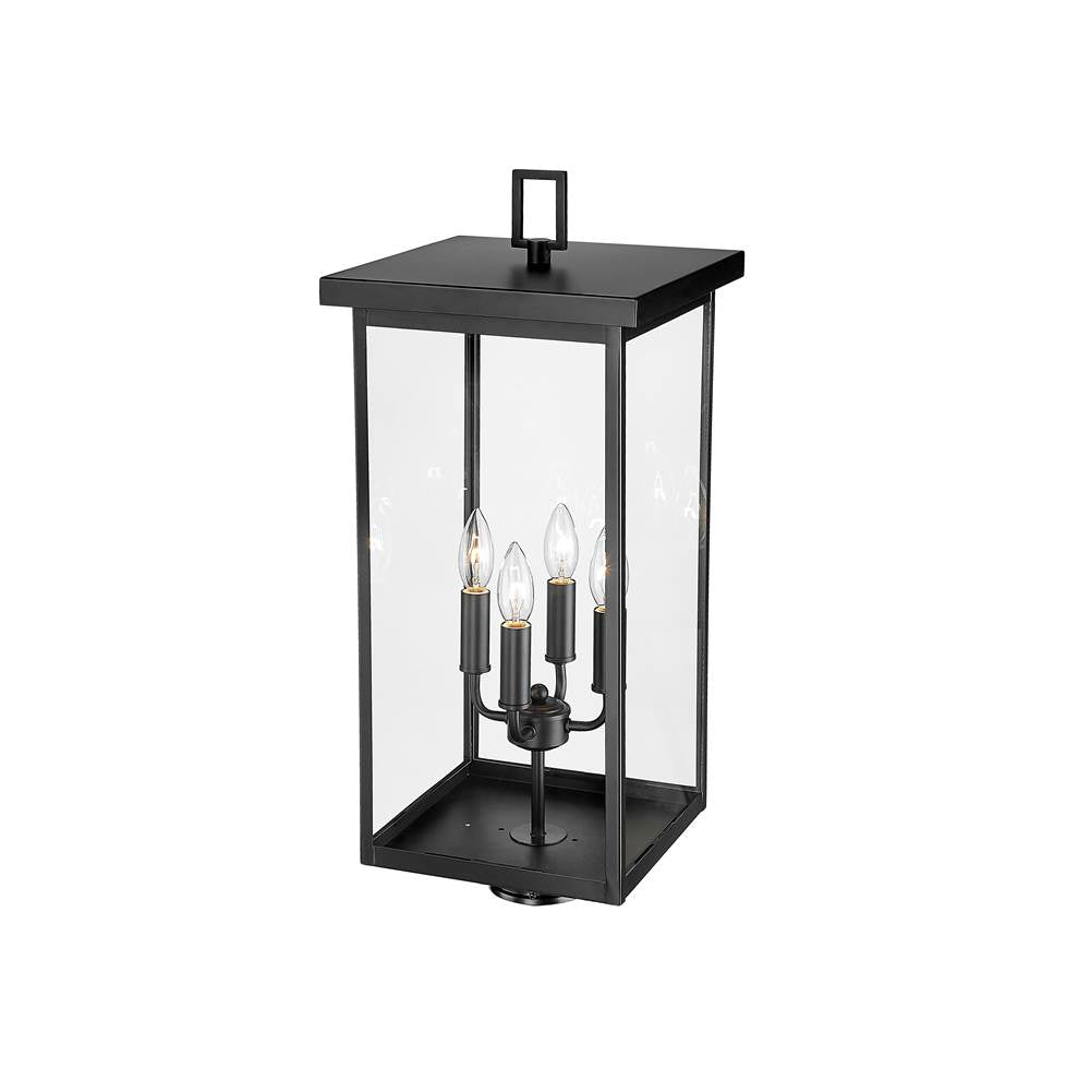 Millennium Lighting 42604-PBK Powder Coated Black Outdoor Post Lantern Image 3