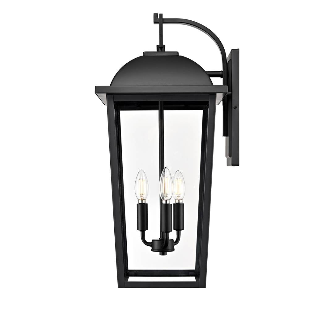 Millennium Lighting 6303-PBK Powder Coated Black Houston 24'' High 3-light Outdoor Wall Lantern - Powder Coated Black Image 6