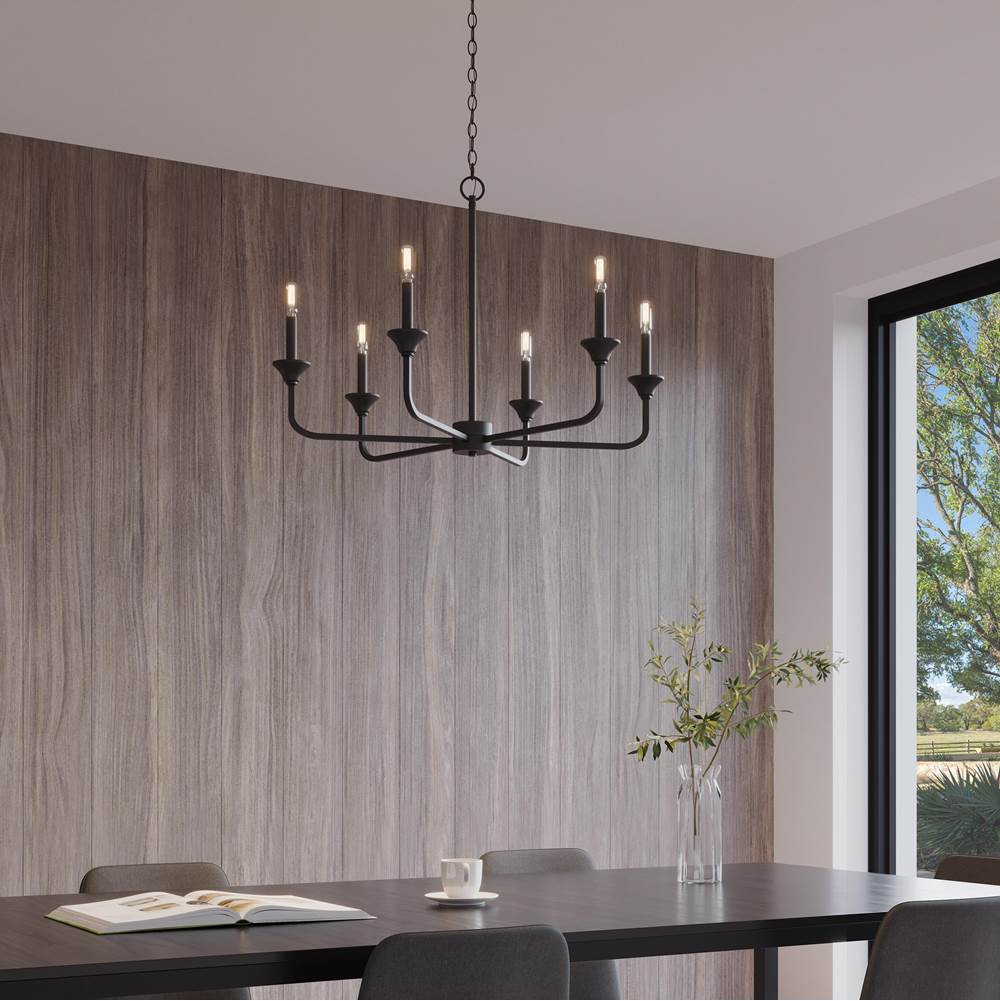 Millennium Lighting 97326-MB Matte Black Chandelier Ceiling Light Image 2