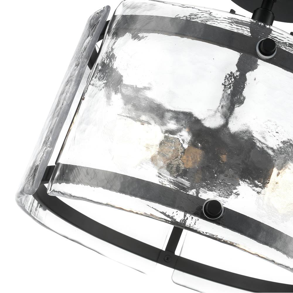 Millennium Lighting 47002-MB Matte Black Bennetti 14.5'' Wide 2-light Semi Flush - Matte Black Image 4
