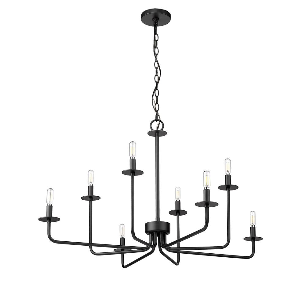 Millennium Lighting 12508-MB Matte Black Chandelier Ceiling Light Image 5