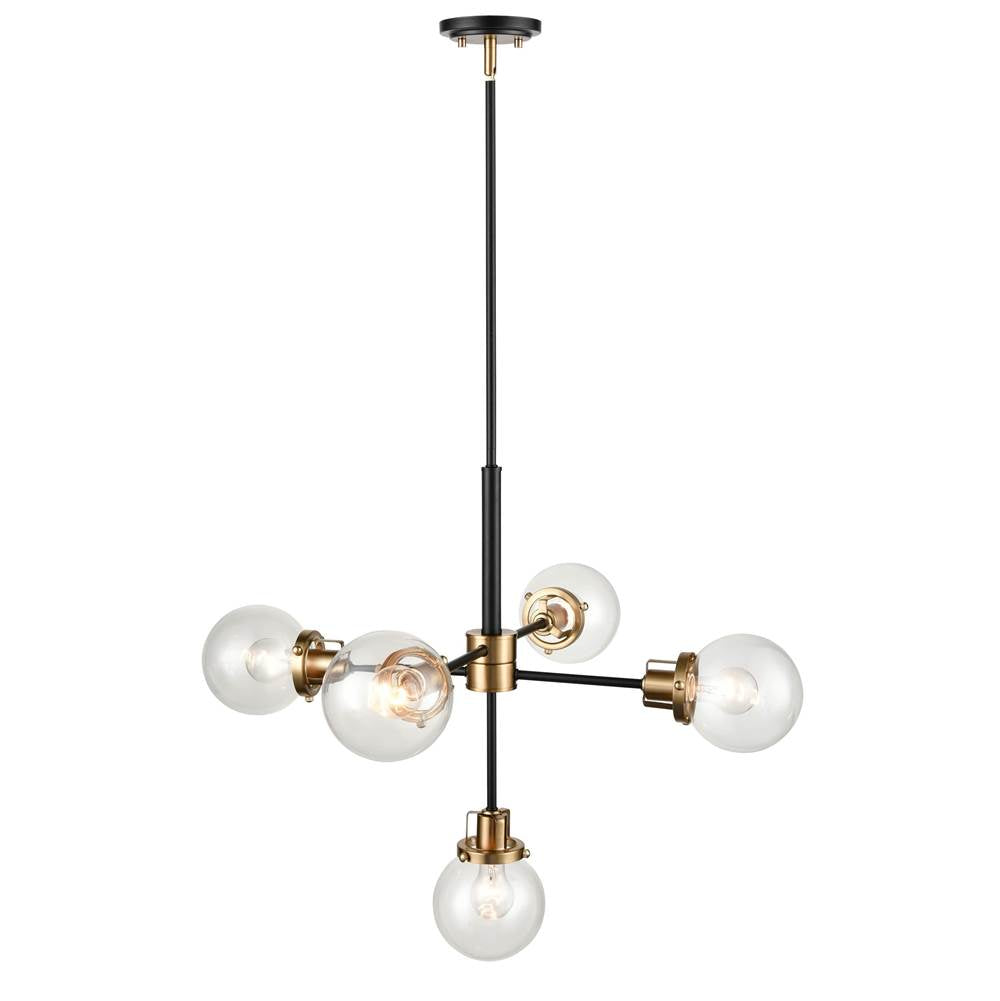 Millennium Lighting 9205-MB/MG Matte Black, Modern Gold Pendant Light Image 1