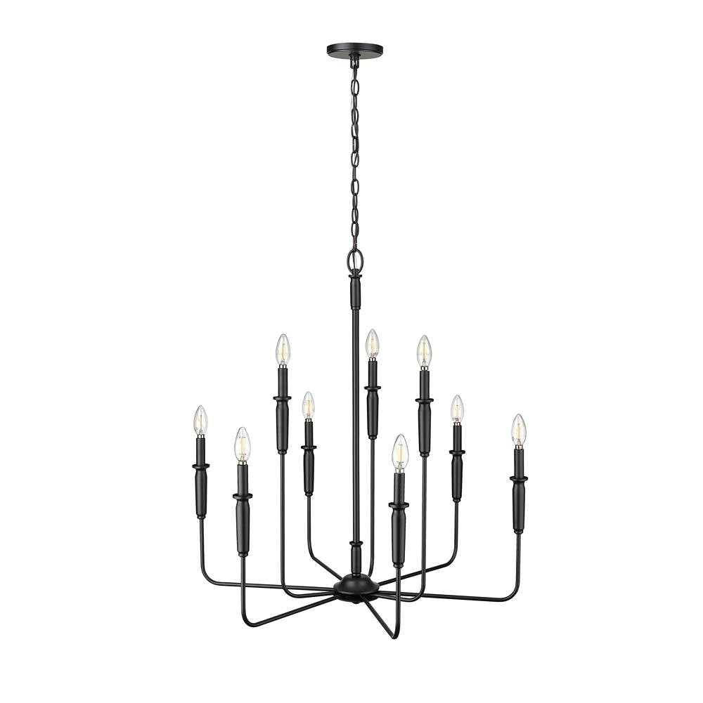Millennium Lighting 29309-MB Matte Black Chandelier Ceiling Light Image 4