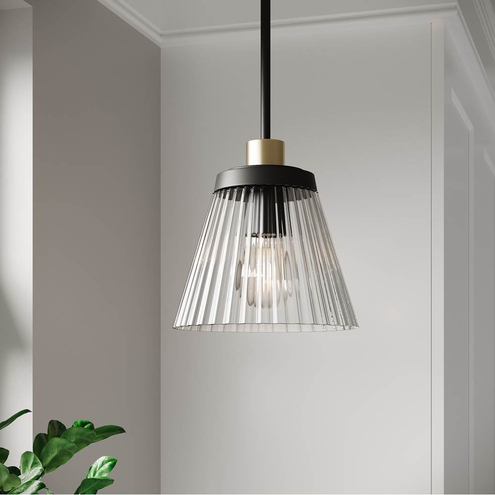 Millennium Lighting 9301-MB/VB Matte Black Lustria  8'' Wide 1-light Mini Pendant Image 4