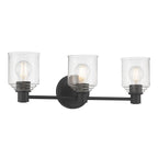 Millennium Lighting 202103-MB Matte Black Vessair 22.5'' Wide 3-light Vanity Image 1