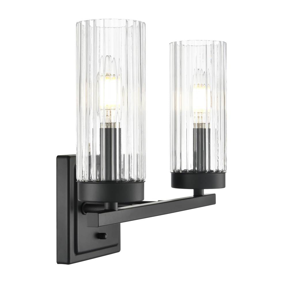 Millennium Lighting 46002-MB Matte Black Iversen 12.5'' Wide 2-light Vanity - Matte Black Image 7