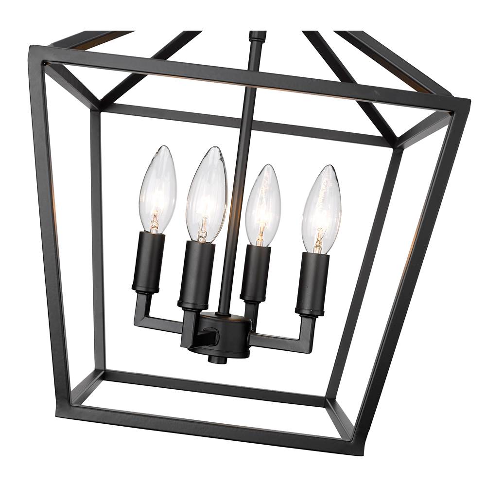 Millennium Lighting 3334-MB Matte Black Semi-flush Ceiling Mount Image 3