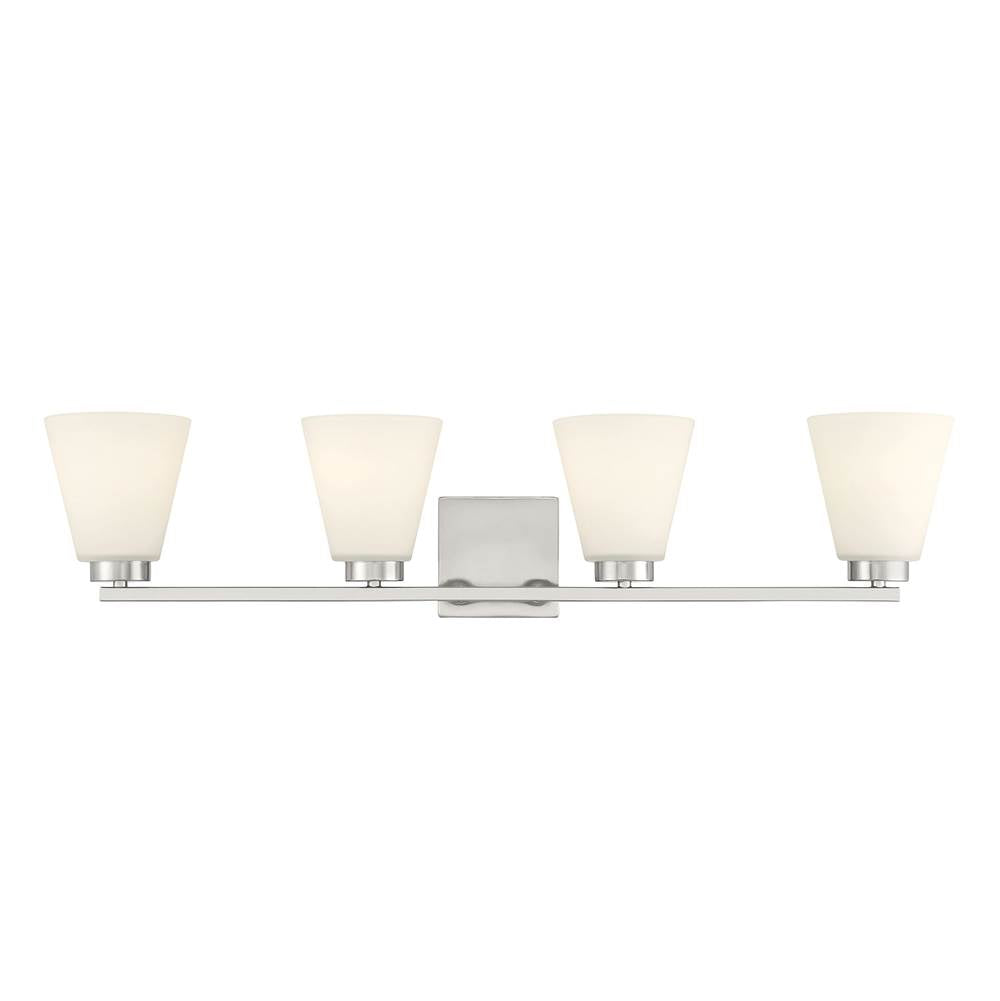 Millennium Lighting 64004WG-BN Brushed Nickel Strayhan 31'' Wide 4-light Vanity Image 6