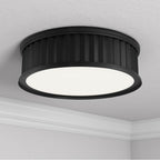 Millennium Lighting 9503-MB Matte Black Corvella 18'' Wide 3-light Flush Mount Image 3
