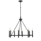 Millennium Lighting Skyva 30'' Wide 8-light Chandelier - Matte Black