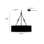 Millennium Lighting 210205-MB/VB Matte Black Ottavio  28'' Wide 5-light Pendant Image 2