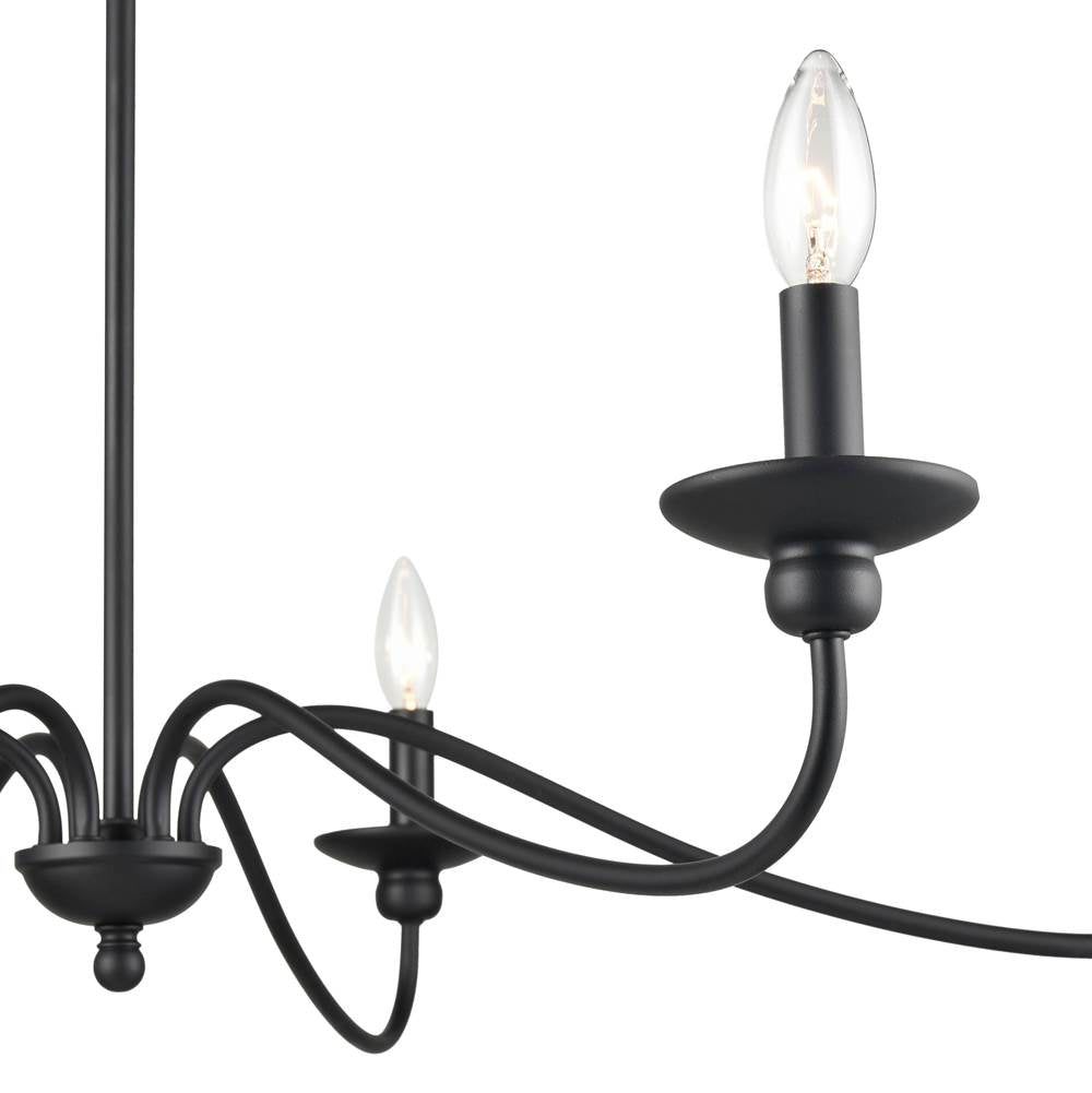 Millennium Lighting 4386-MB Matte Black Chandelier Ceiling Light Image 3