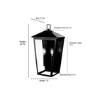 Millennium Lighting 198102-PBK Powder Coated Black Munger 19.75'' High 2-light Outdoor Wall Sconce - Powder Coated Black Image 2