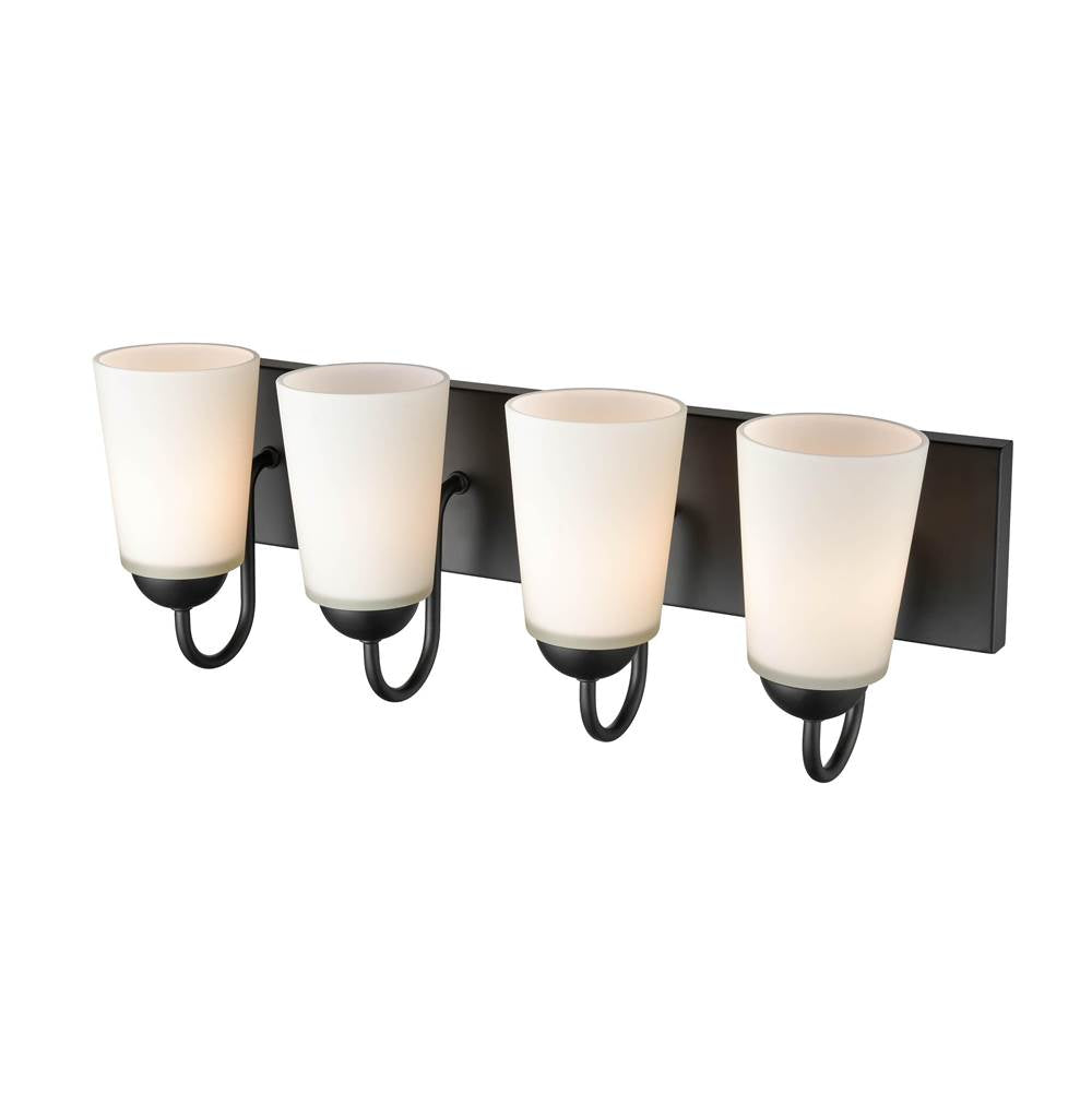 Millennium Lighting 9814-MB Matte Black 4 Light Vanity Image 1