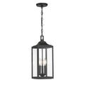 Millennium Lighting 402103-PBK Powder Coated Black Halston 7.25'' Wide 3-light Outdoor Hanging Lantern Image 1
