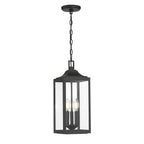 Millennium Lighting 402103-PBK Powder Coated Black Halston 7.25'' Wide 3-light Outdoor Hanging Lantern Image 1