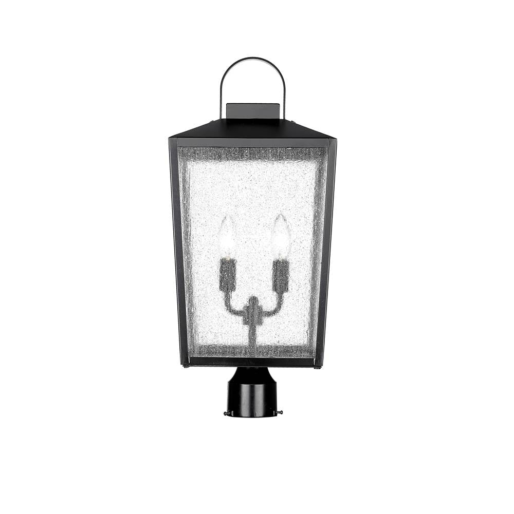 Millennium Lighting 42654-PBK Powder Coated Black Outdoor Post Lantern Image 1