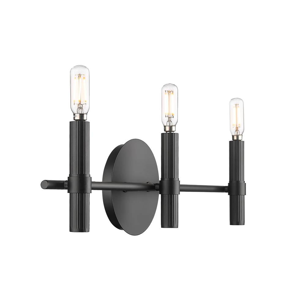 Millennium Lighting 25603-MB Matte Black Skyva 6'' High 3-light Vanity - Matte Black Image 7