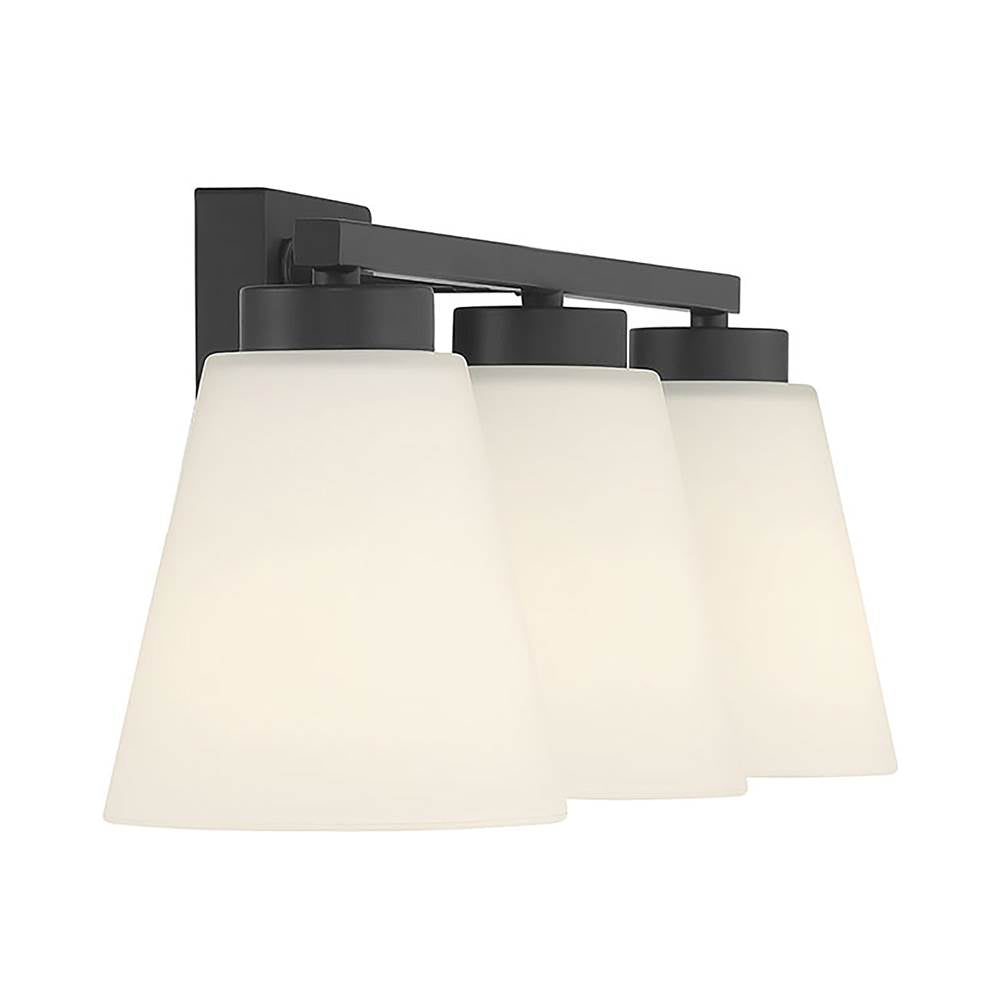 Millennium Lighting 64003WG-MB Matte Black Strayhan 22'' Wide 3-light Vanity Image 7