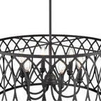 Millennium Lighting 42106-MB Matte Black Arelyn 23'' Wide 6-light Pendant - Matte Black Image 6