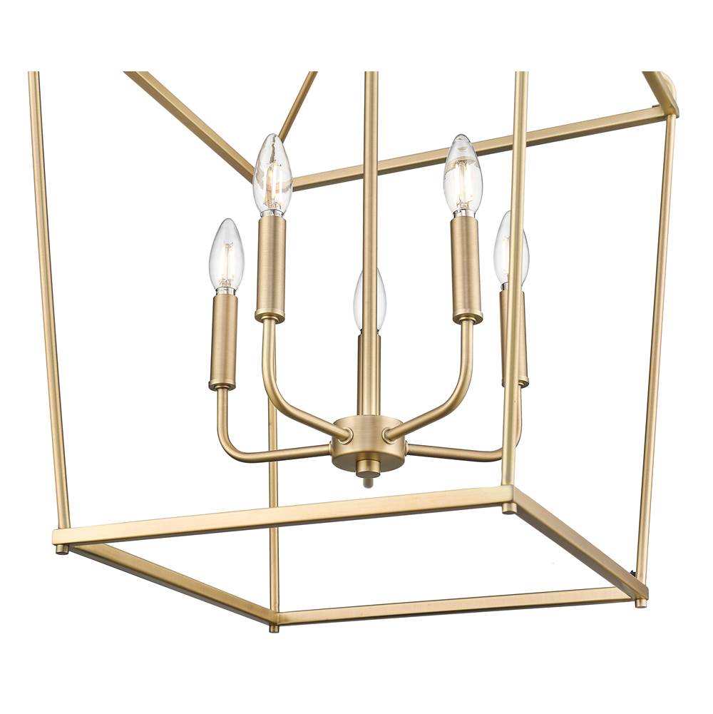 Millennium Lighting 19005-VB Vintage Brass Nellita 18'' Wide 5-light Pendant - Vintage Brass Image 7