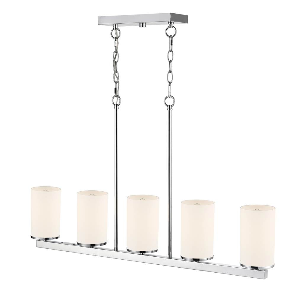 Millennium Lighting 2725WG-CH Chrome Verlana 35'' 5-light Linear Chandelier - Chrome Image 5